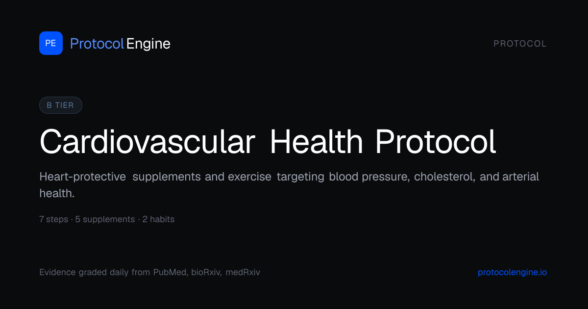 Cardiovascular Health Protocol | Evidence-Based Protocol | ProtocolEngine